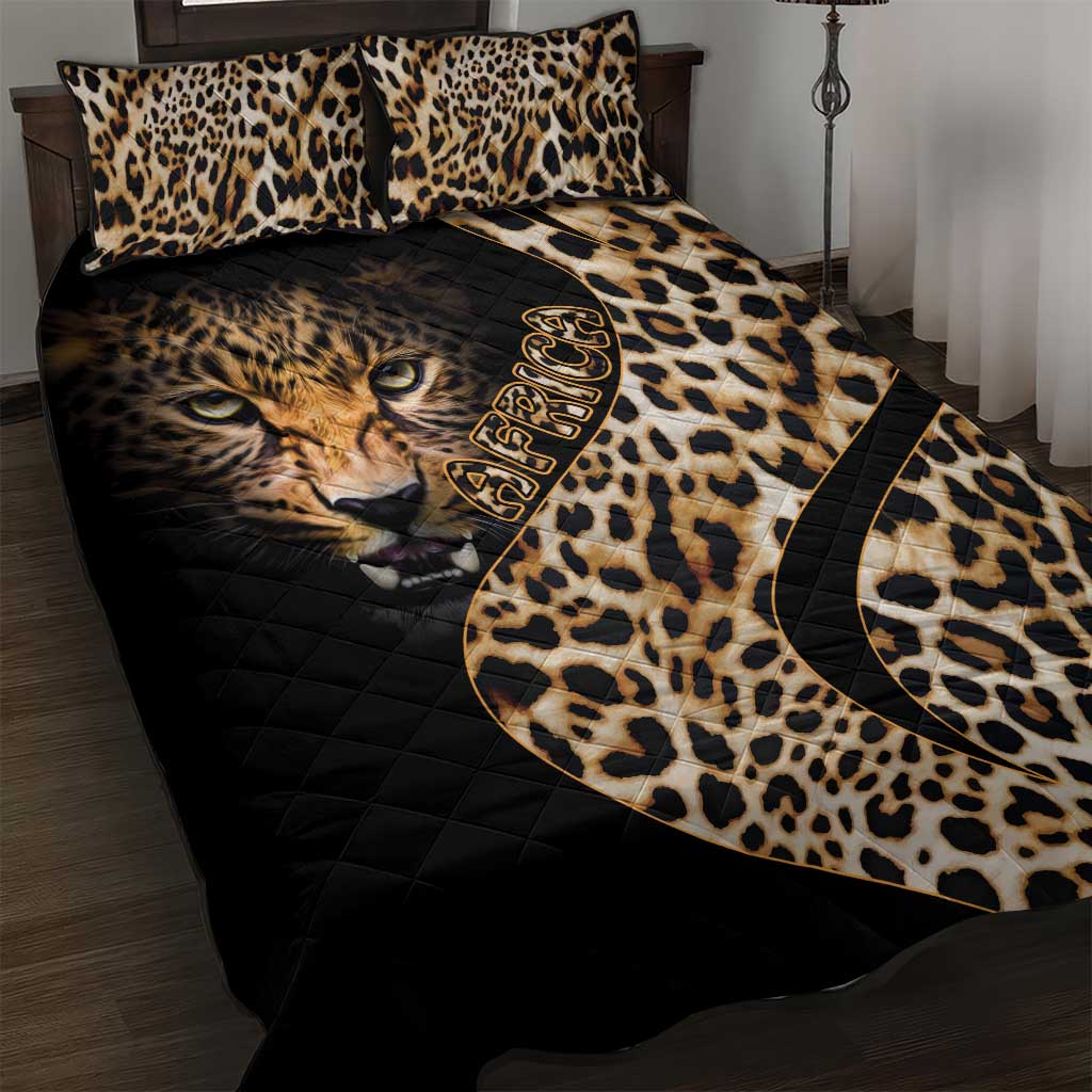Afro Leopard Skin Pattern Quilt Bed Set Version 01 LT9