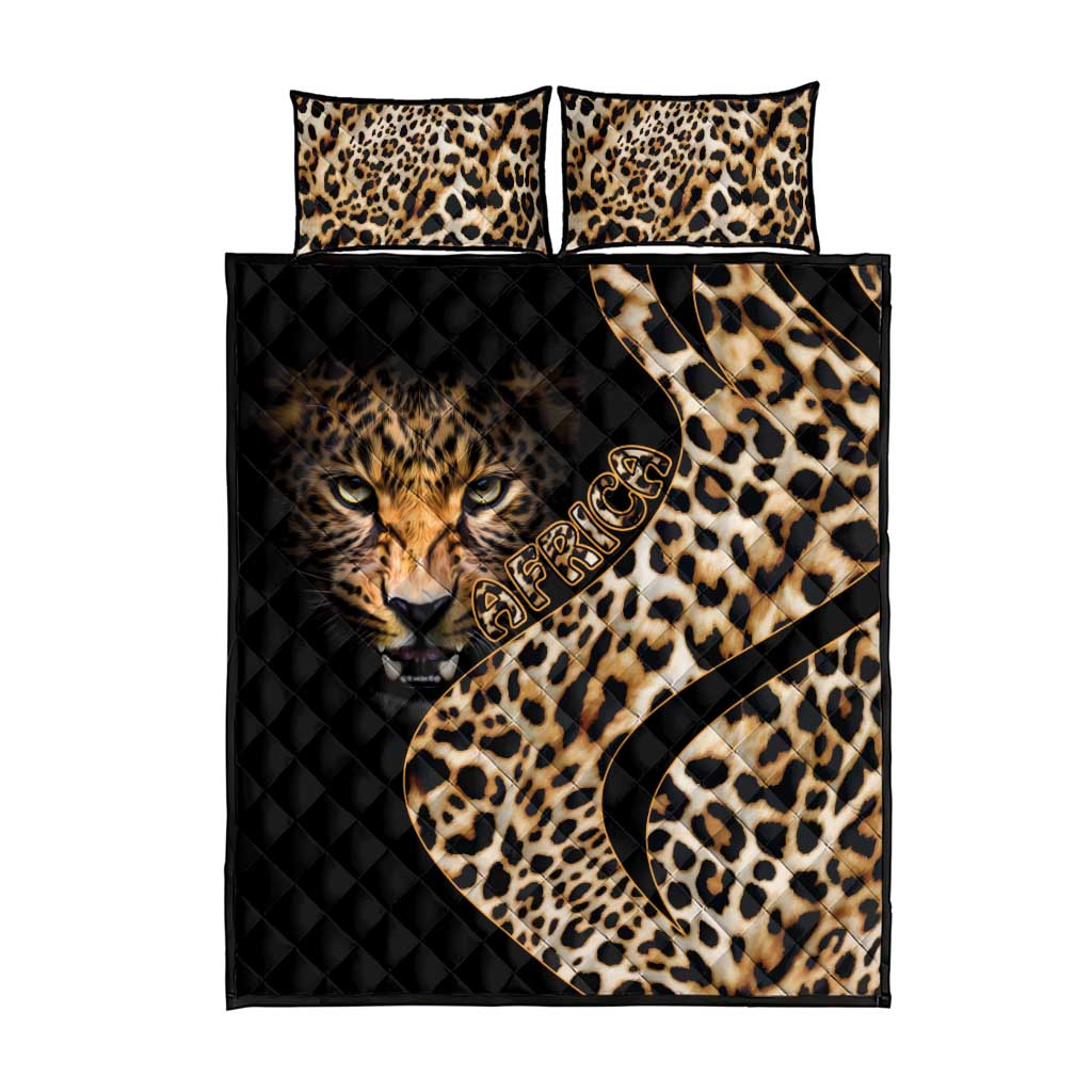 Afro Leopard Skin Pattern Quilt Bed Set Version 01 LT9