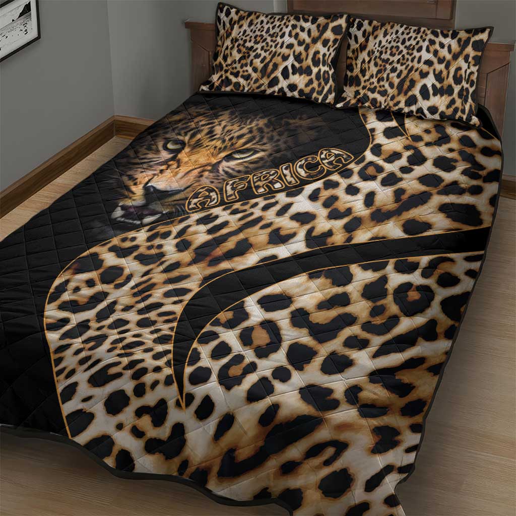 Afro Leopard Skin Pattern Quilt Bed Set Version 01 LT9