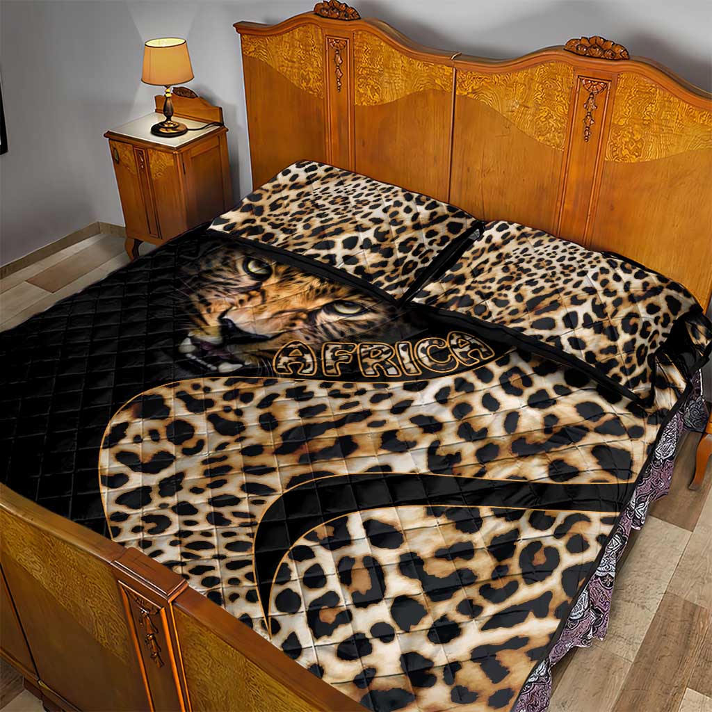 Afro Leopard Skin Pattern Quilt Bed Set Version 01 LT9