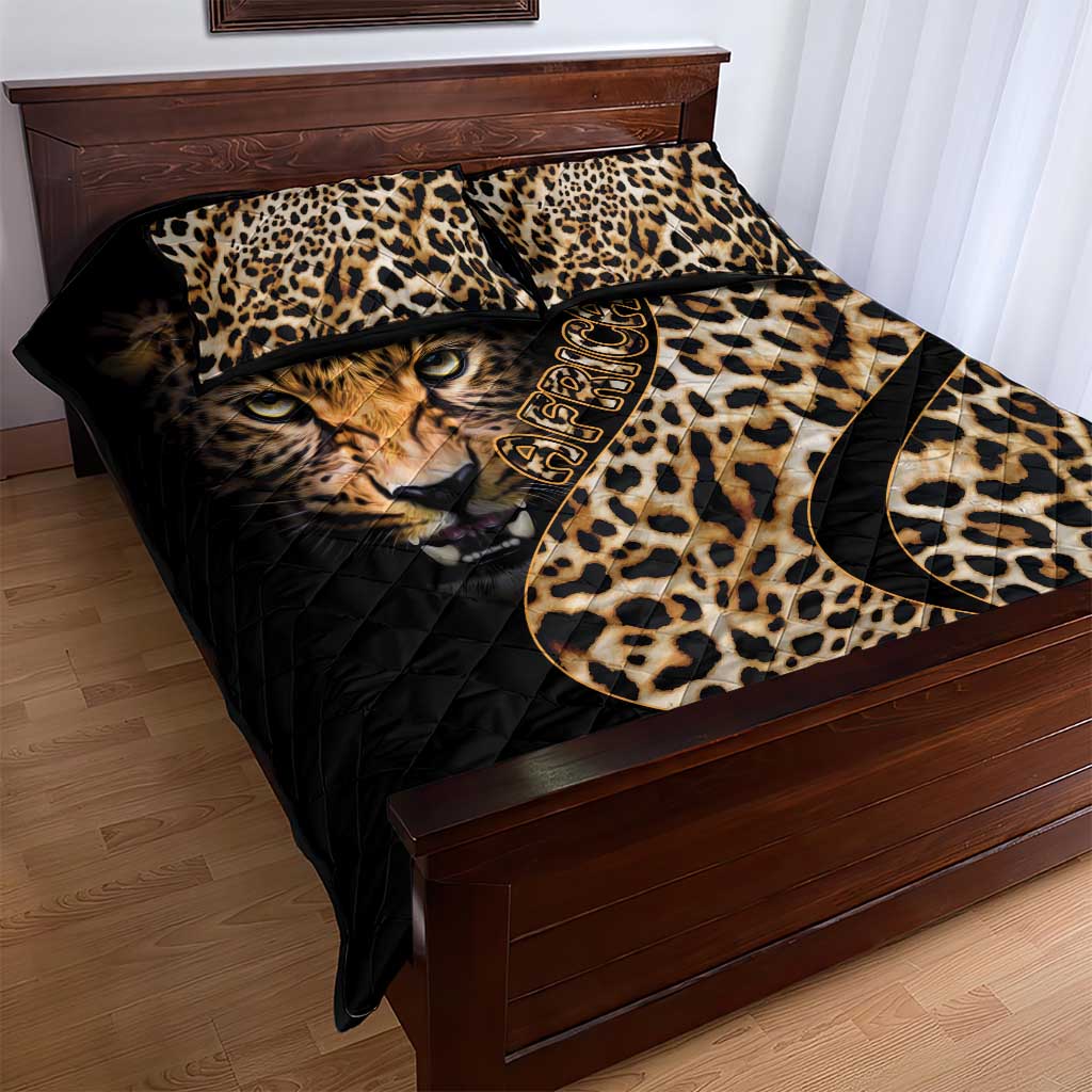 Afro Leopard Skin Pattern Quilt Bed Set Version 01 LT9