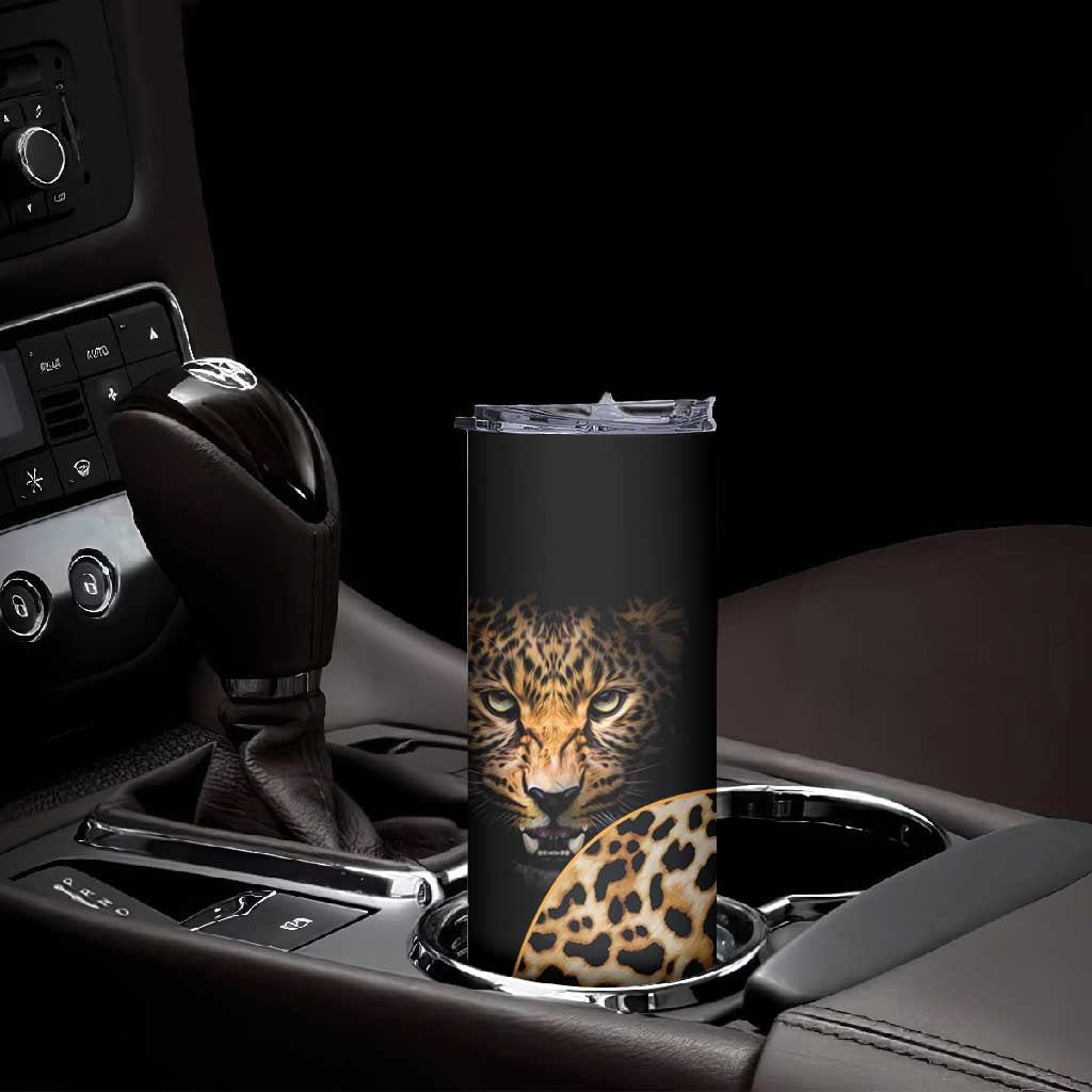 Afro Leopard Skin Pattern Skinny Tumbler Version 01 LT9