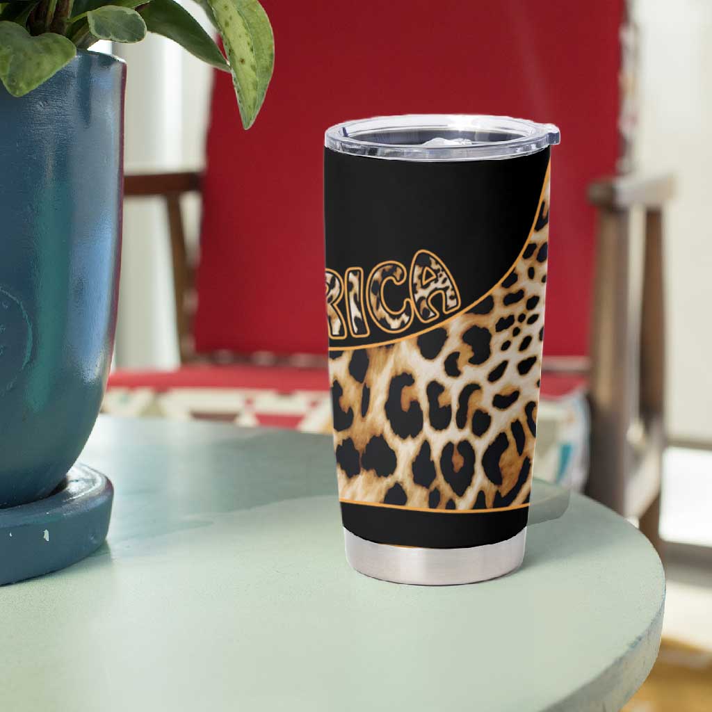 Afro Leopard Skin Pattern Tumbler Cup Version 01 LT9