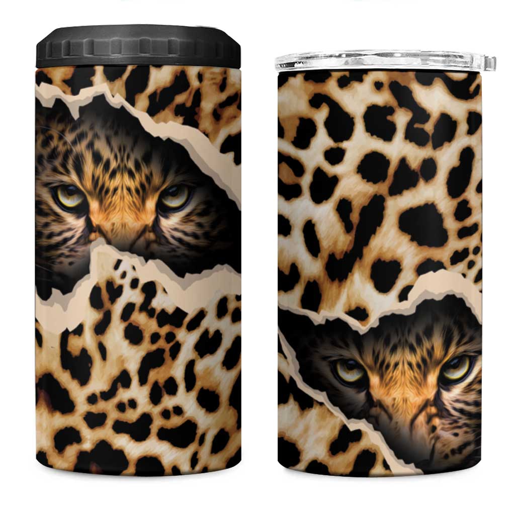 Afro Leopard Skin Pattern 4 in 1 Can Cooler Tumbler Version 02 LT9