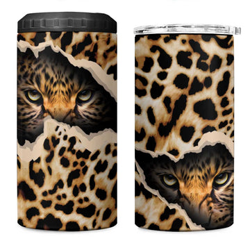 Afro Leopard Skin Pattern 4 in 1 Can Cooler Tumbler Version 02 LT9