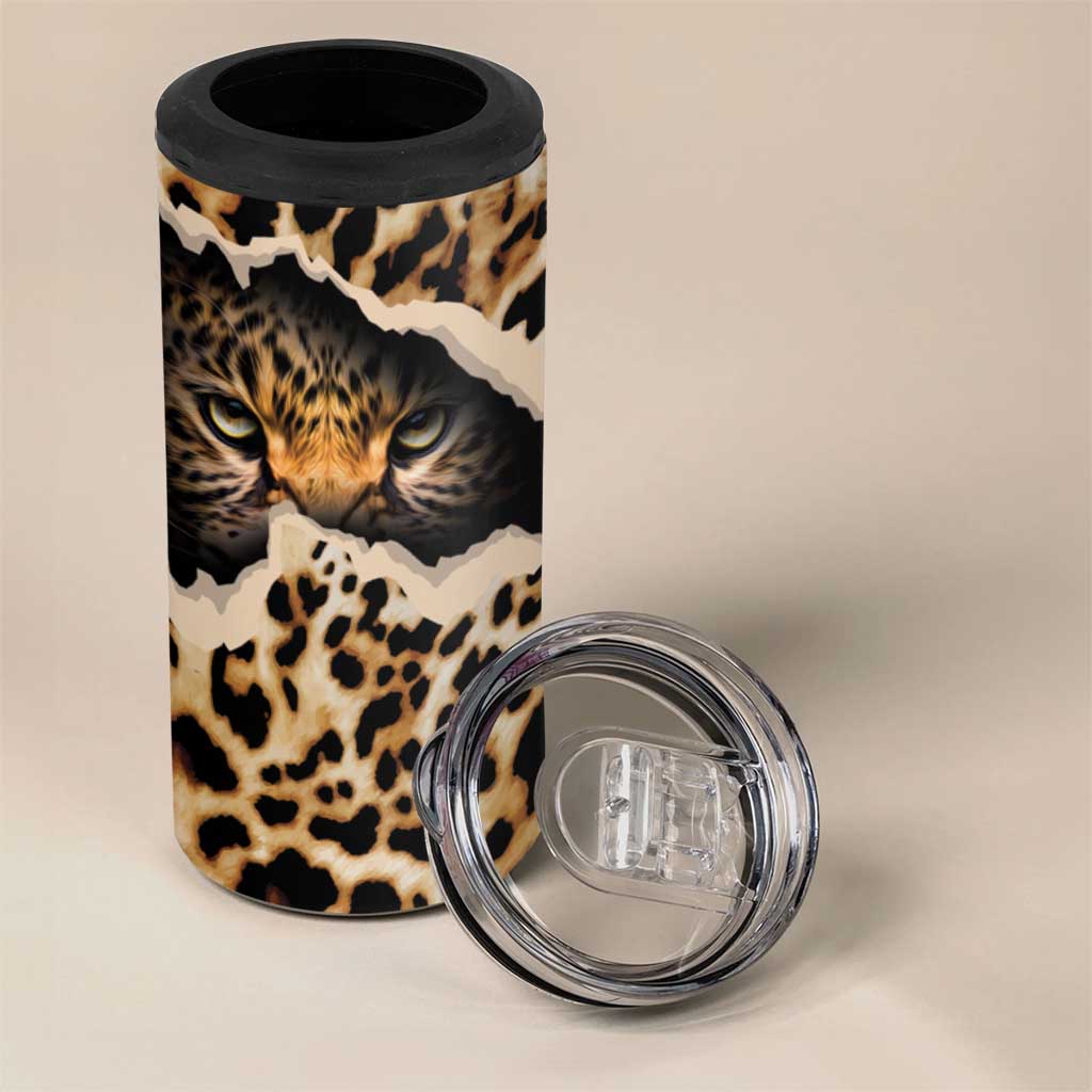 Afro Leopard Skin Pattern 4 in 1 Can Cooler Tumbler Version 02 LT9