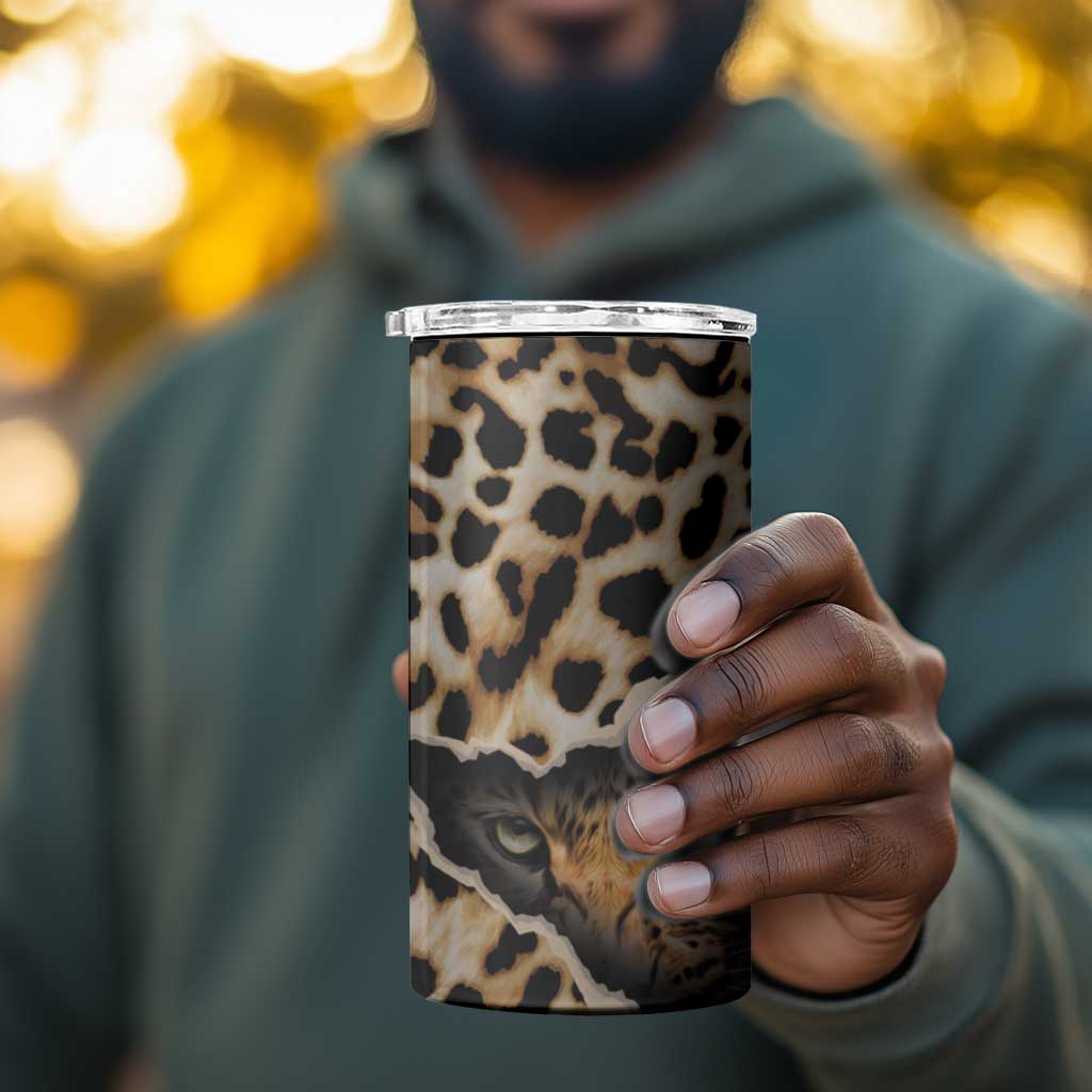 Afro Leopard Skin Pattern 4 in 1 Can Cooler Tumbler Version 02 LT9