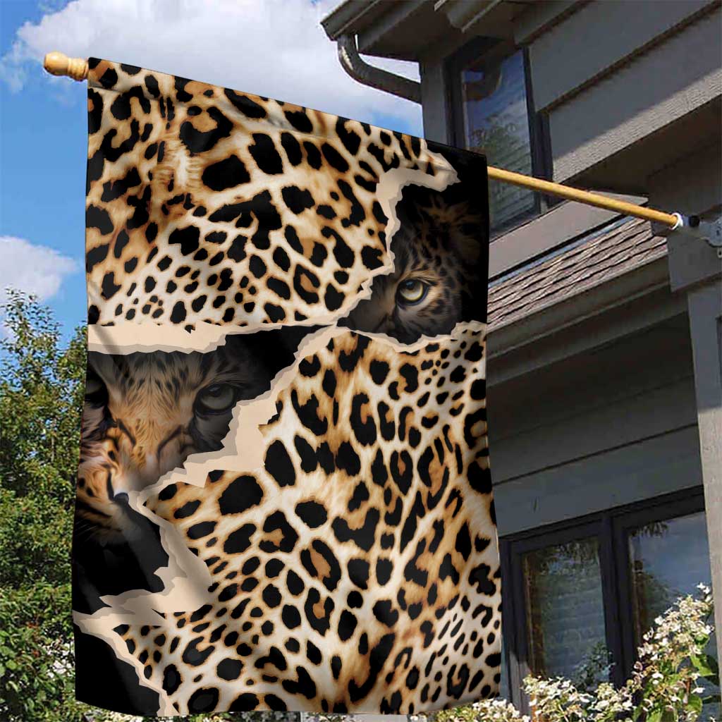 Afro Leopard Skin Pattern Garden Flag Version 02 LT9