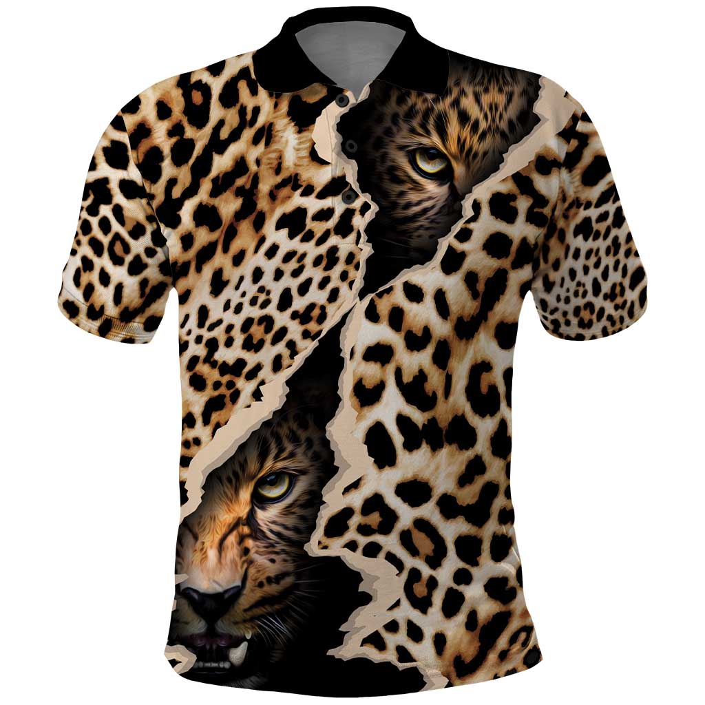 Africa Leopard Skin Pattern Polo Shirt Version 02 LT9