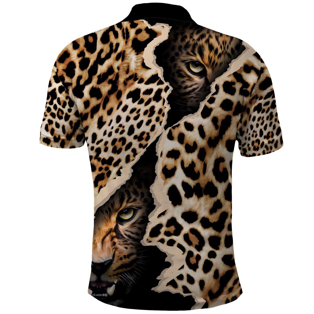 Africa Leopard Skin Pattern Polo Shirt Version 02 LT9