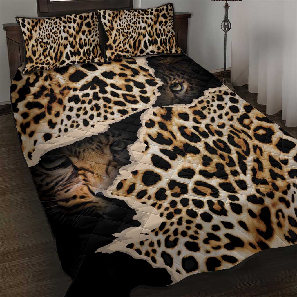 Afro Leopard Skin Pattern Quilt Bed Set Version 02 LT9