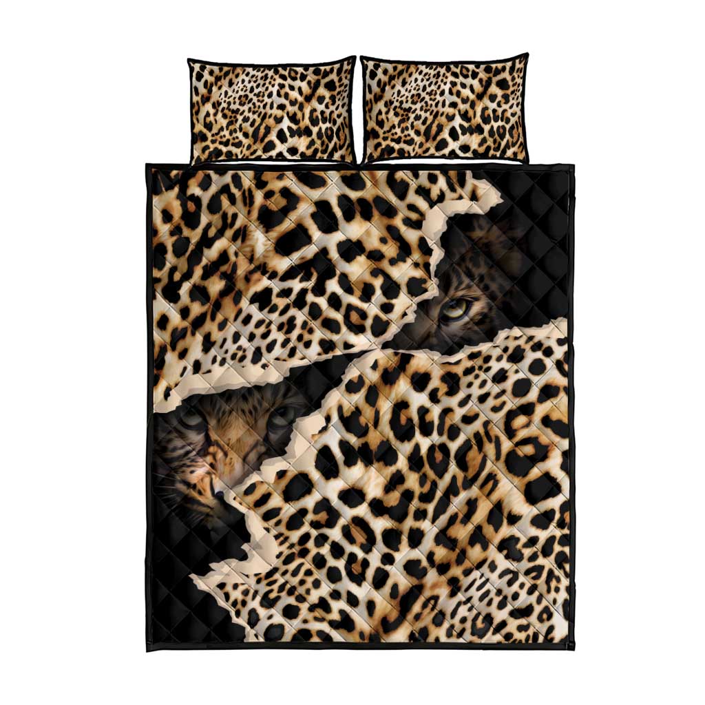 Afro Leopard Skin Pattern Quilt Bed Set Version 02 LT9