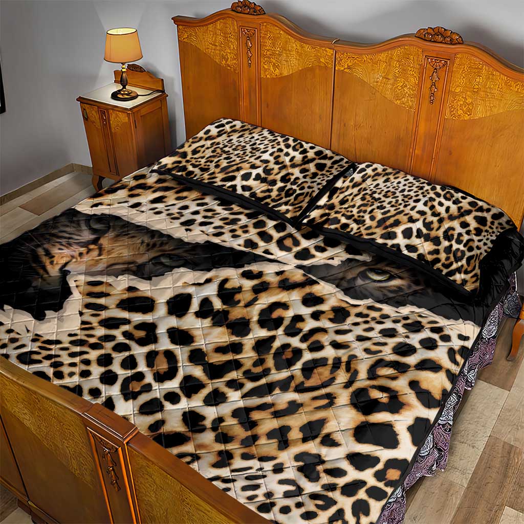 Afro Leopard Skin Pattern Quilt Bed Set Version 02 LT9