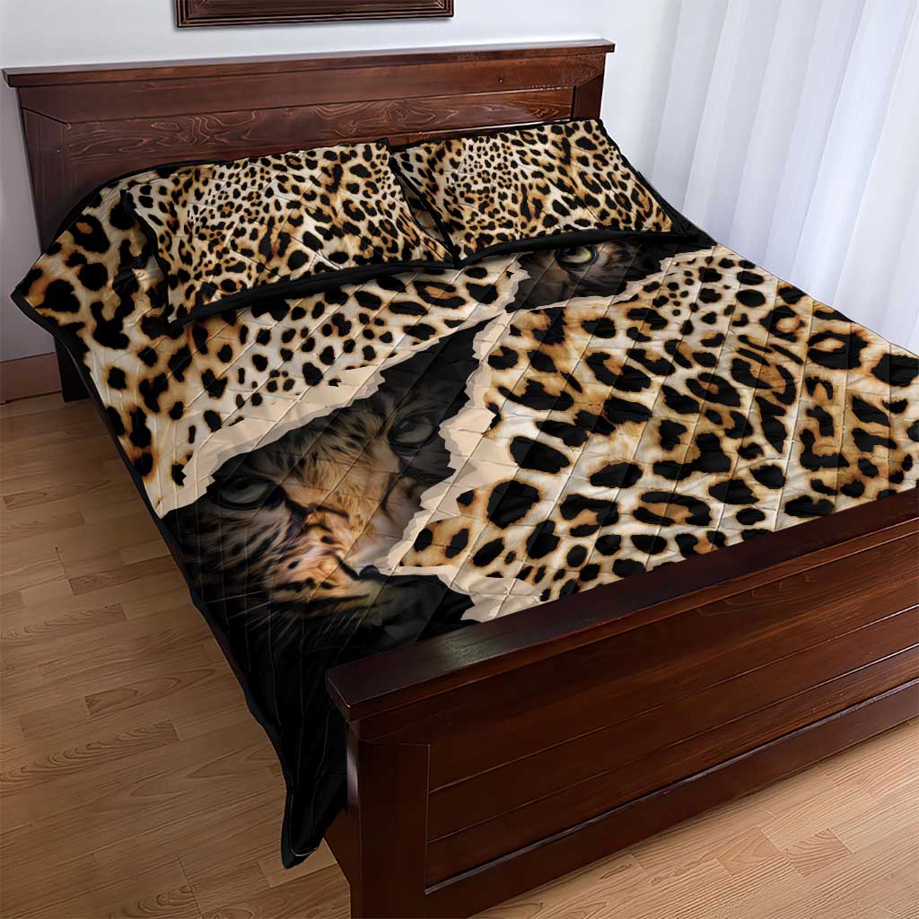 Afro Leopard Skin Pattern Quilt Bed Set Version 02 LT9