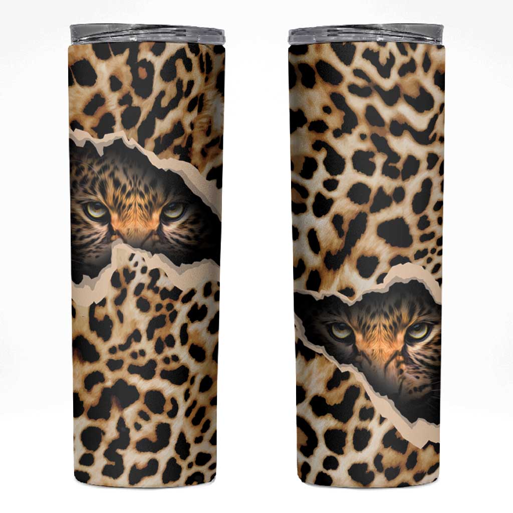 Afro Leopard Skin Pattern Skinny Tumbler Version 02 LT9