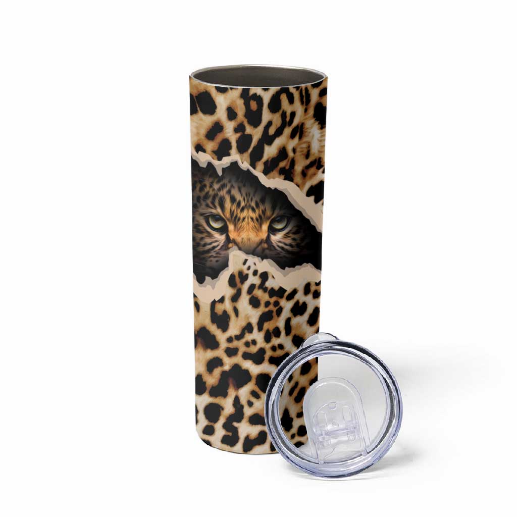 Afro Leopard Skin Pattern Skinny Tumbler Version 02 LT9