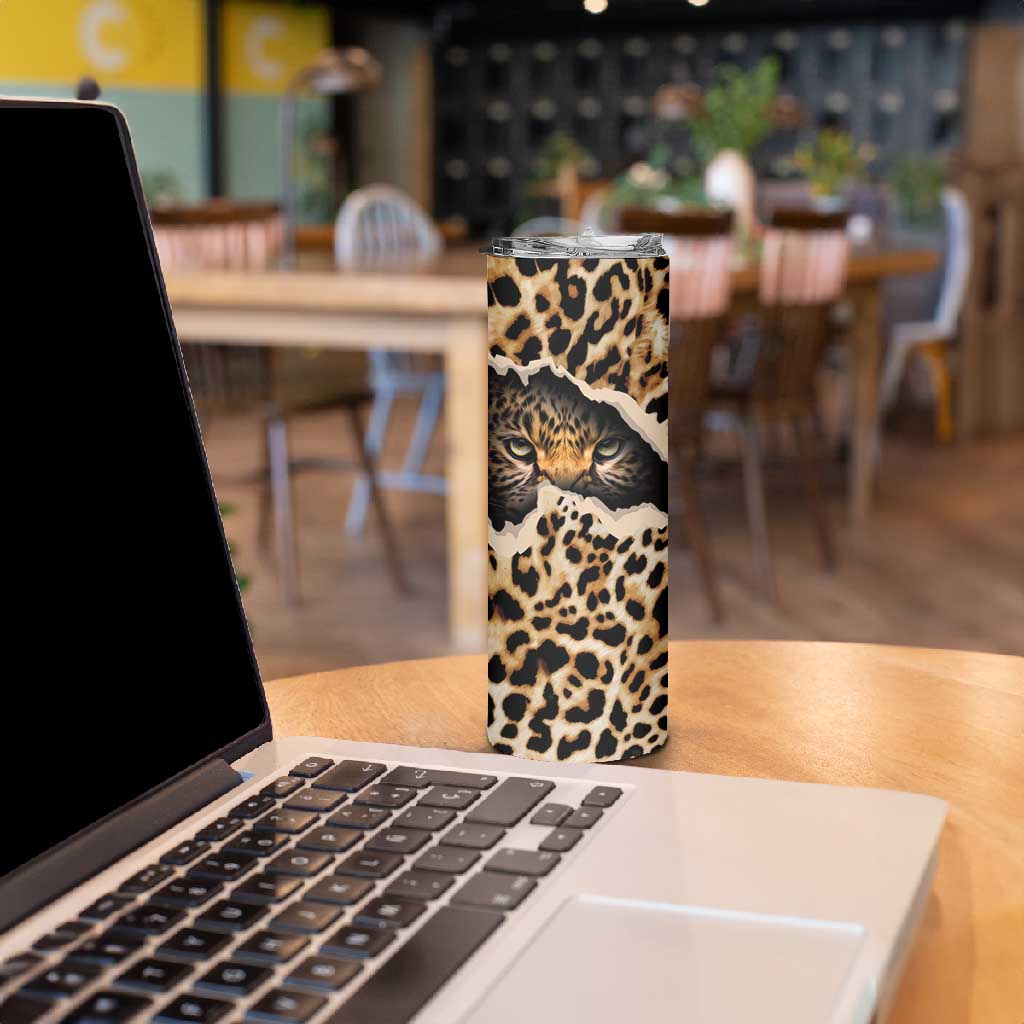 Afro Leopard Skin Pattern Skinny Tumbler Version 02 LT9