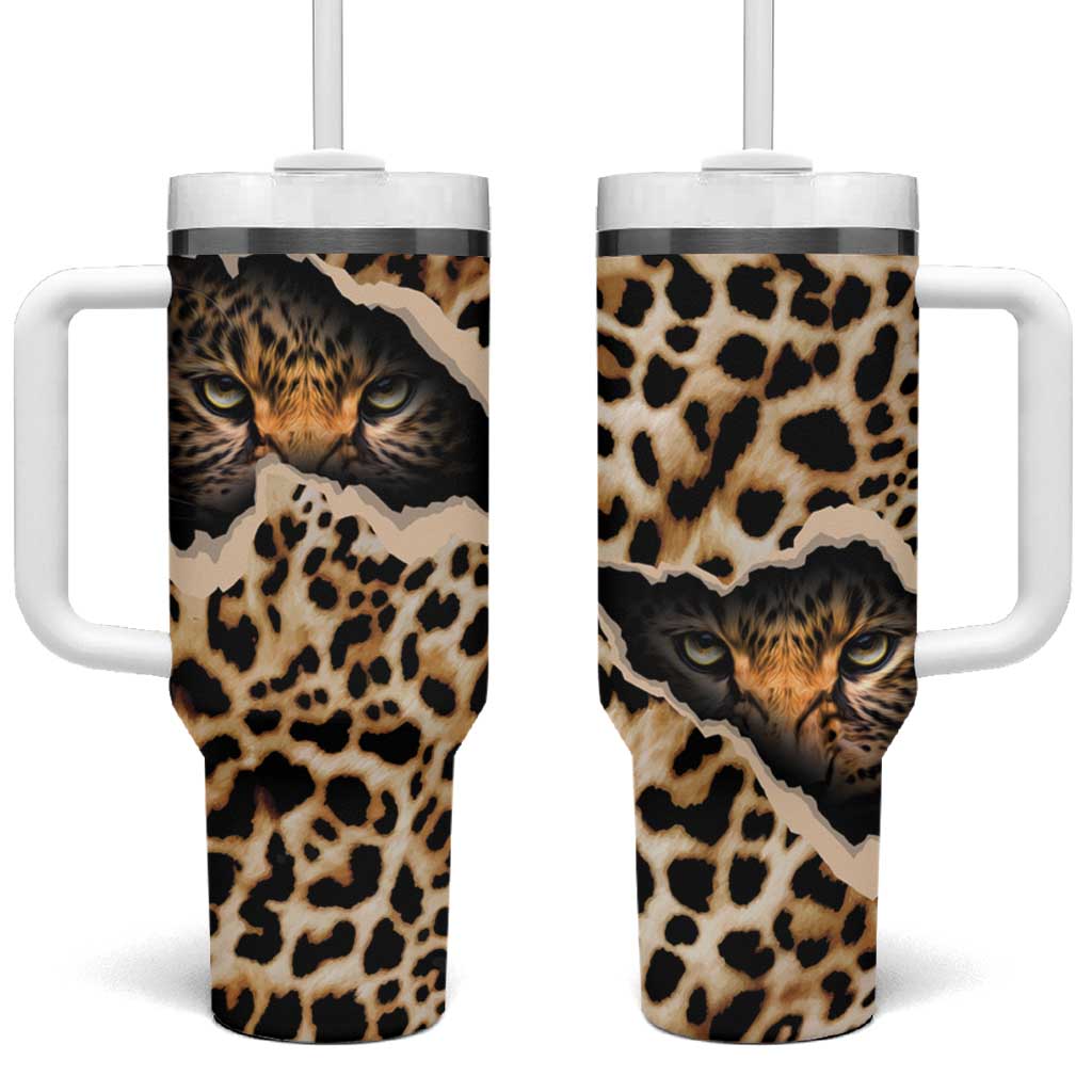 Afro Leopard Skin Pattern Tumbler With Handle Version 02 LT9