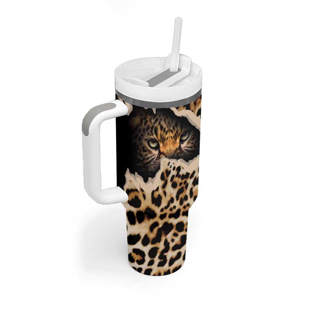 Afro Leopard Skin Pattern Tumbler With Handle Version 02 LT9