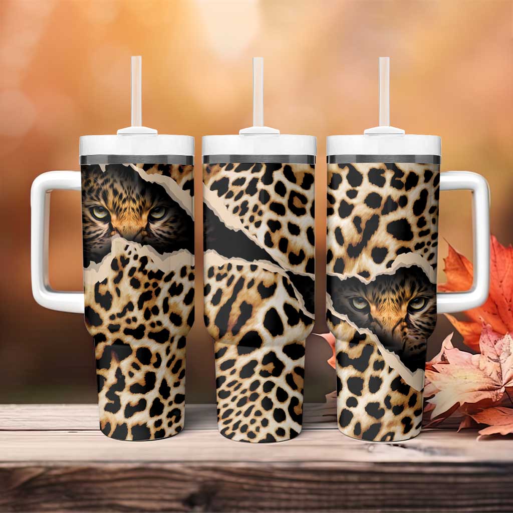 Afro Leopard Skin Pattern Tumbler With Handle Version 02 LT9