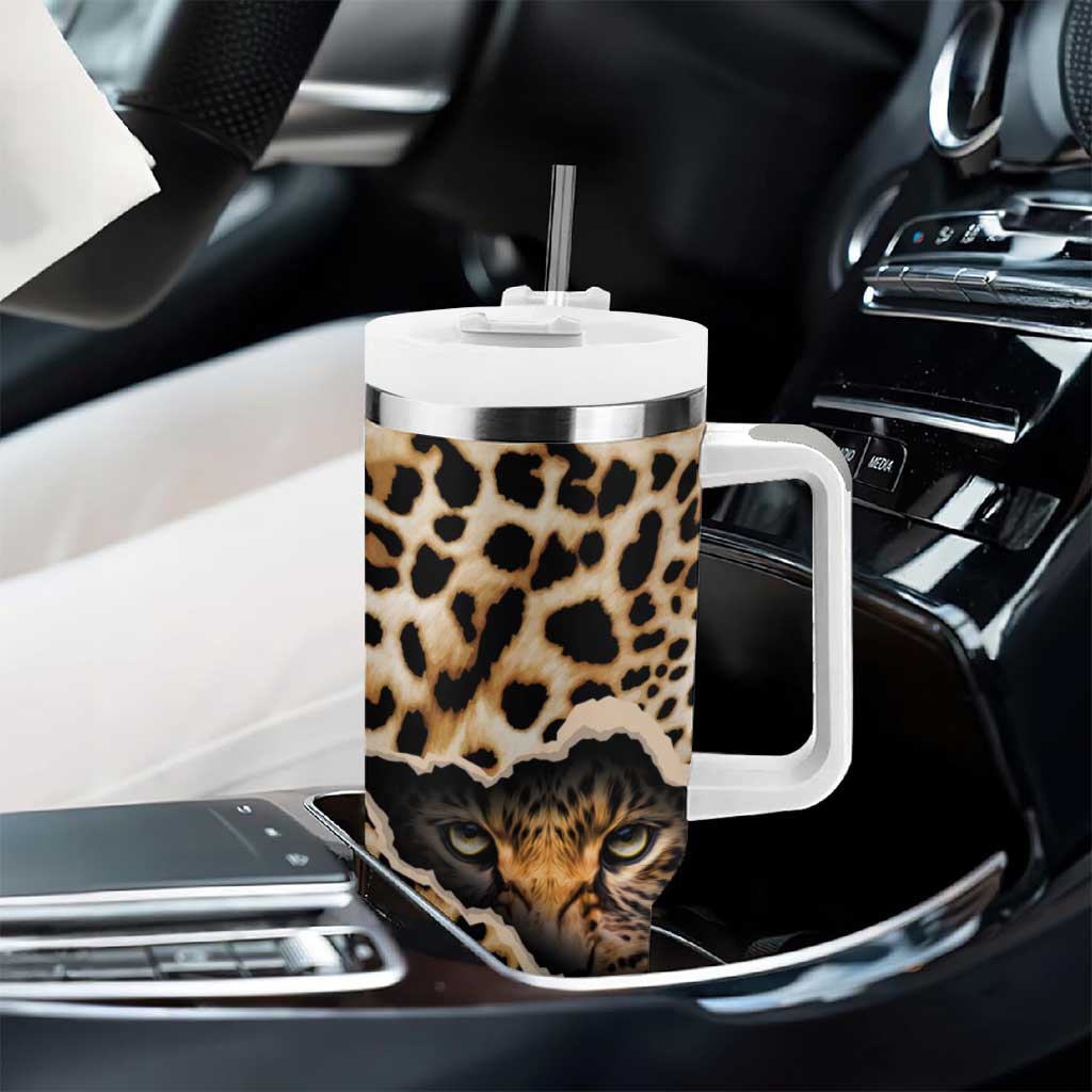 Afro Leopard Skin Pattern Tumbler With Handle Version 02 LT9
