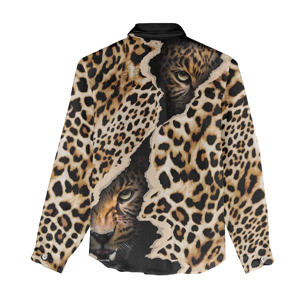 Afro Leopard Skin Pattern Women Casual Shirt Version 02 LT9