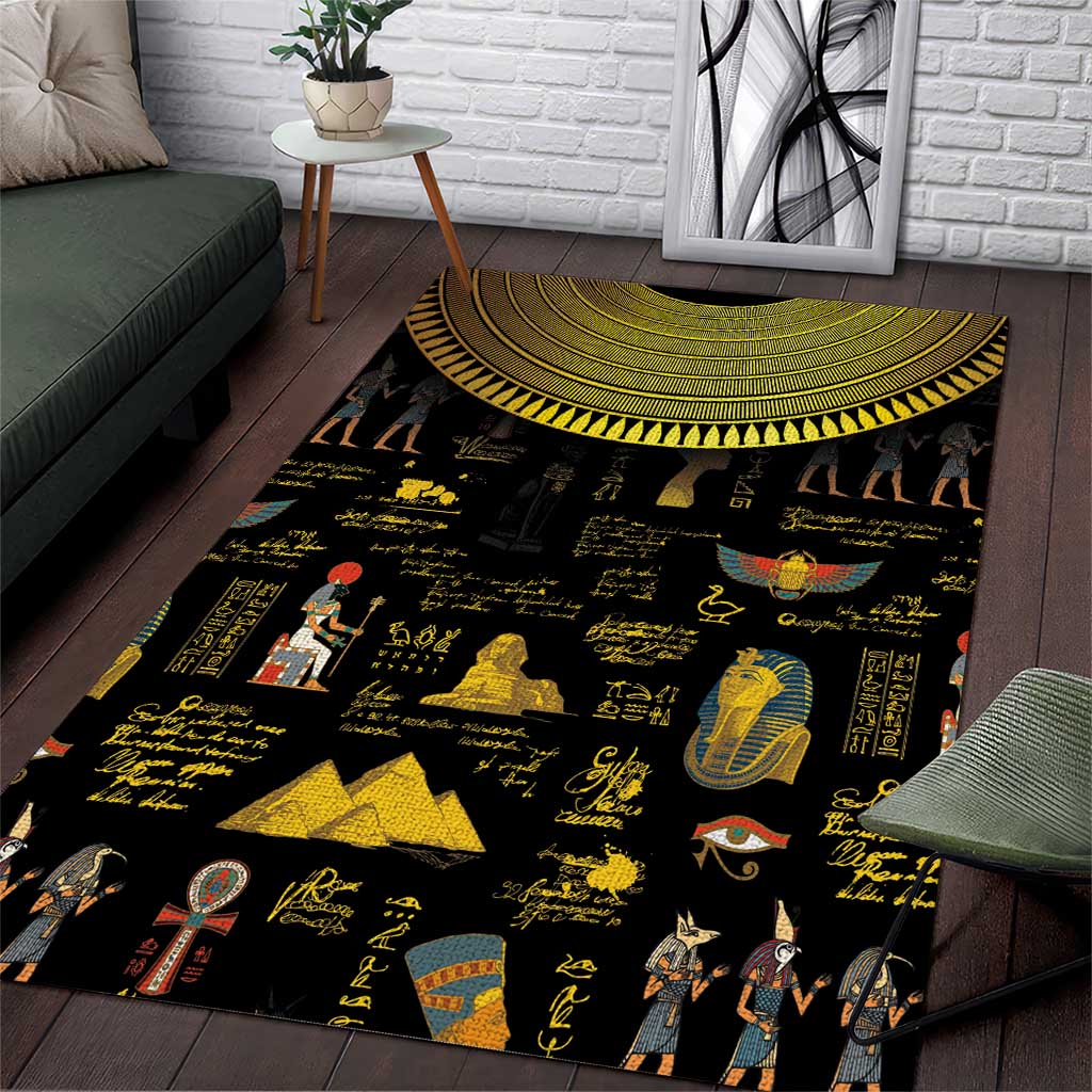 Ancient Egypt and Hieroglyphs Area Rug LT9