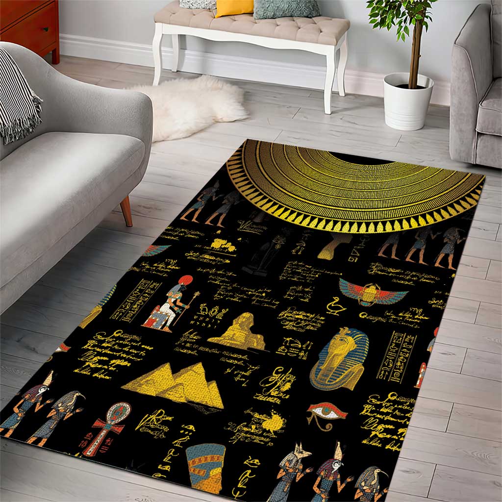 Ancient Egypt and Hieroglyphs Area Rug LT9