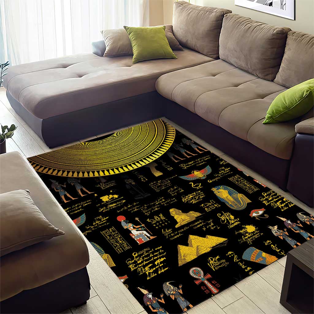 Ancient Egypt and Hieroglyphs Area Rug LT9