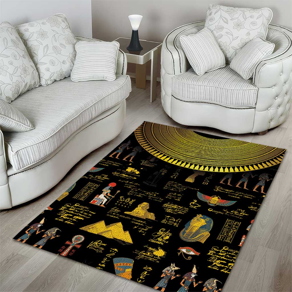 Ancient Egypt and Hieroglyphs Area Rug LT9
