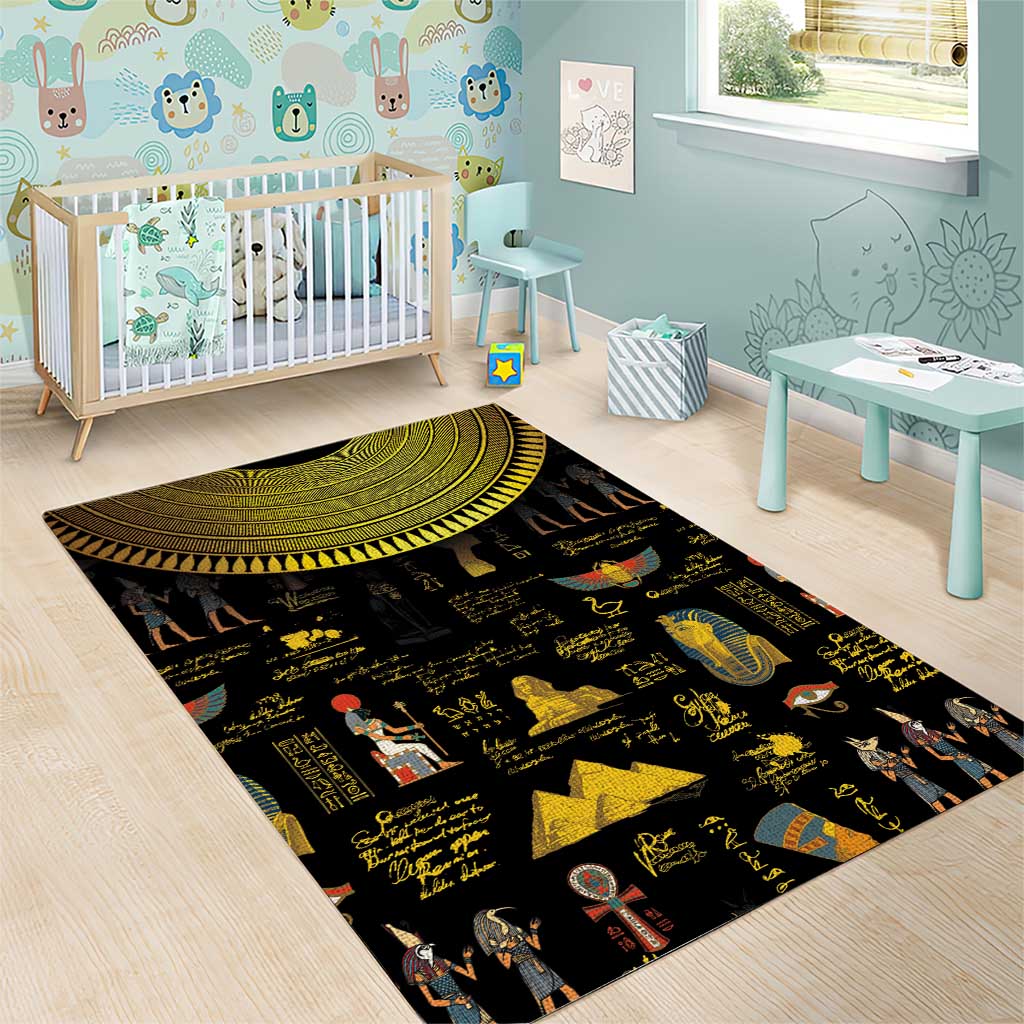 Ancient Egypt and Hieroglyphs Area Rug LT9
