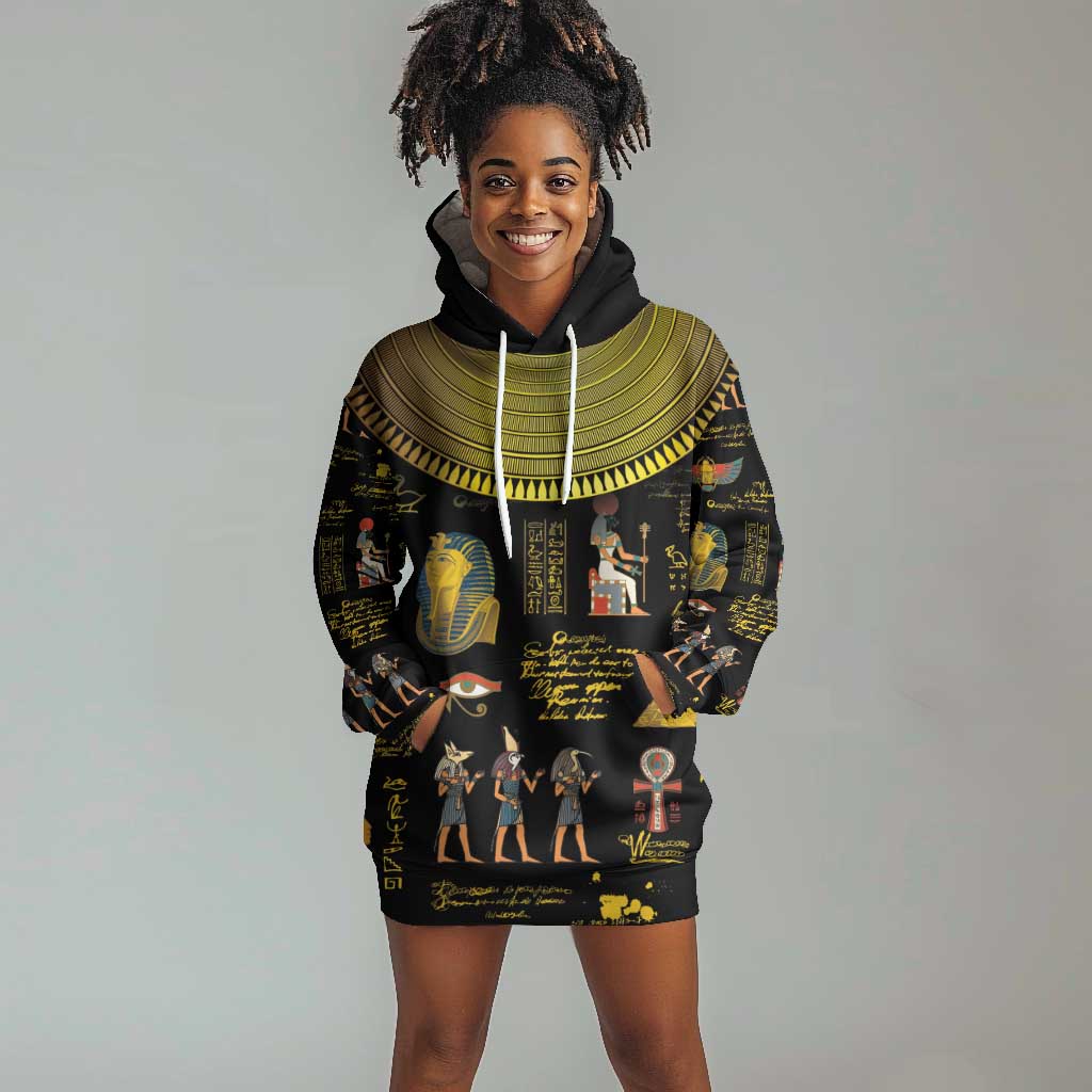 Ancient Egypt and Hieroglyphs Hoodie Dress LT9