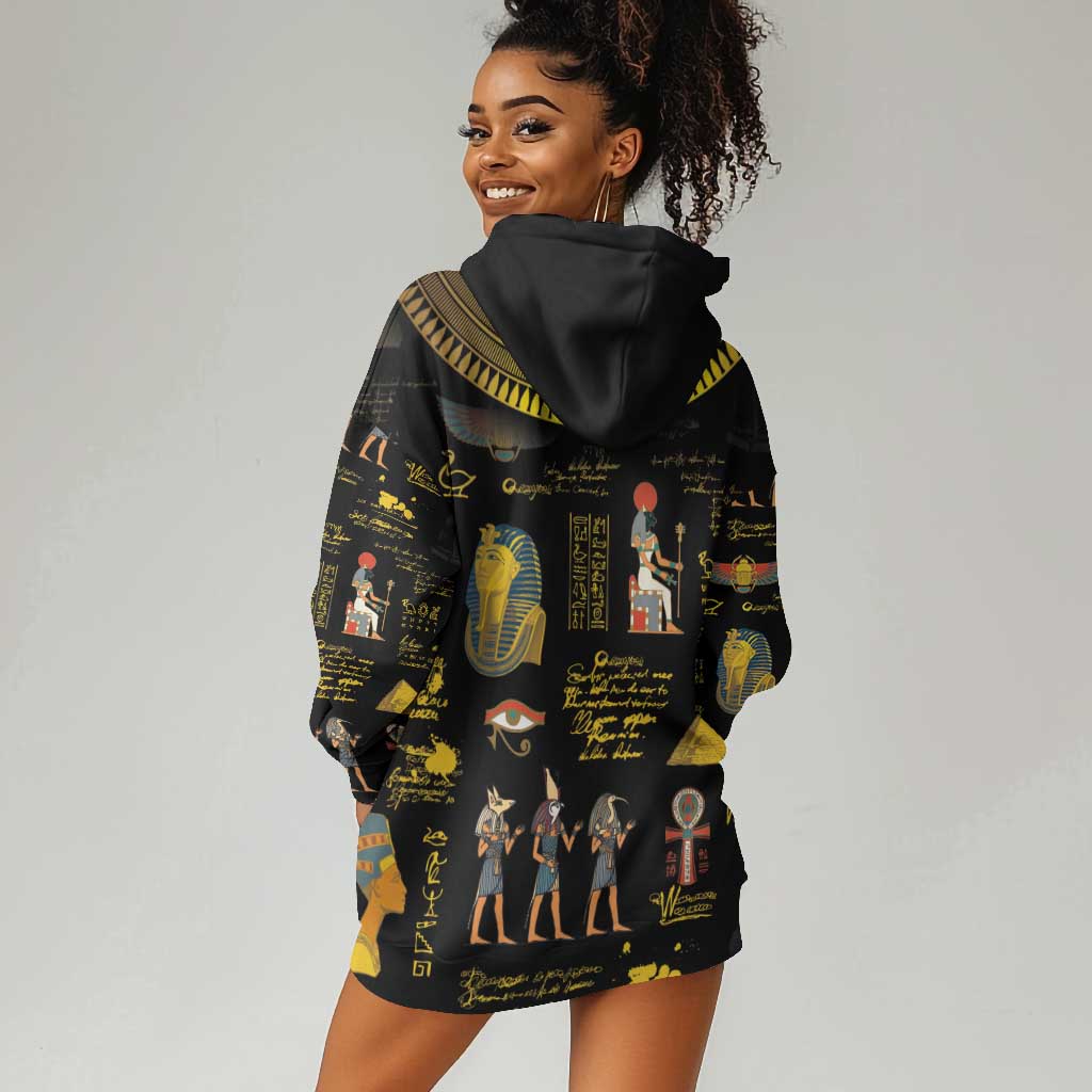 Ancient Egypt and Hieroglyphs Hoodie Dress LT9