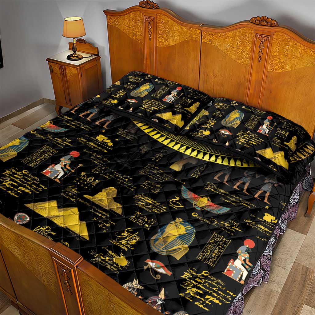 Ancient Egypt and Hieroglyphs Quilt Bed Set LT9