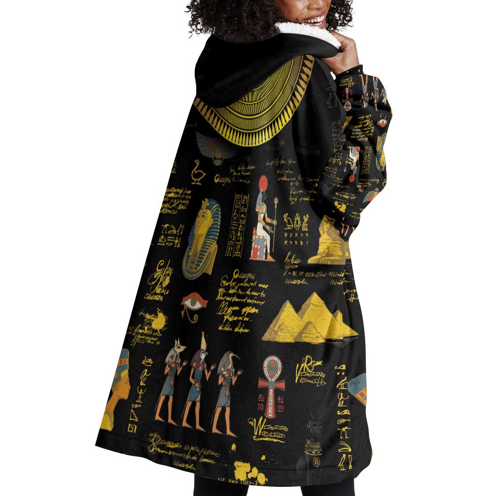 Ancient Egypt and Hieroglyphs Wearable Blanket Hoodie LT9