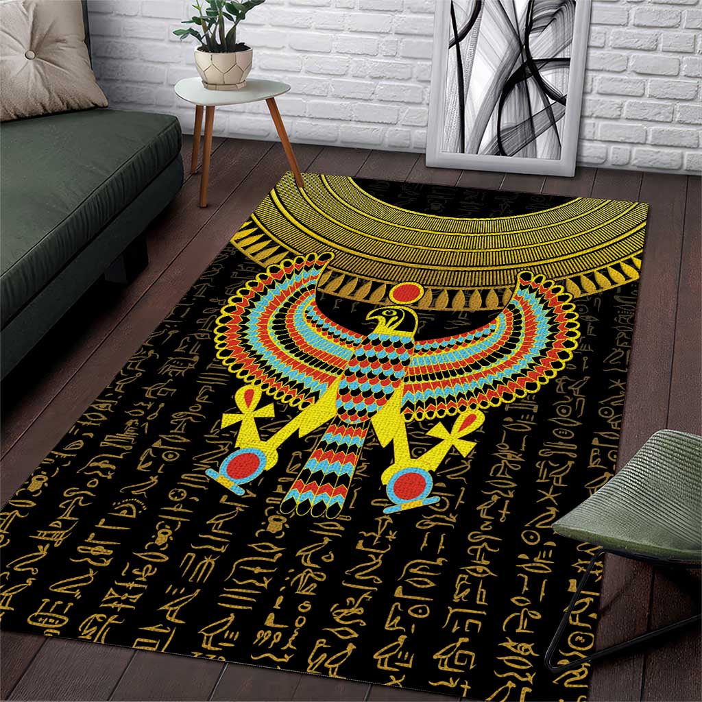 Ancient Egyptian Area Rug Symbol of Horus The Falcon God LT9