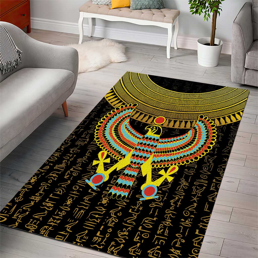 Ancient Egyptian Area Rug Symbol of Horus The Falcon God LT9