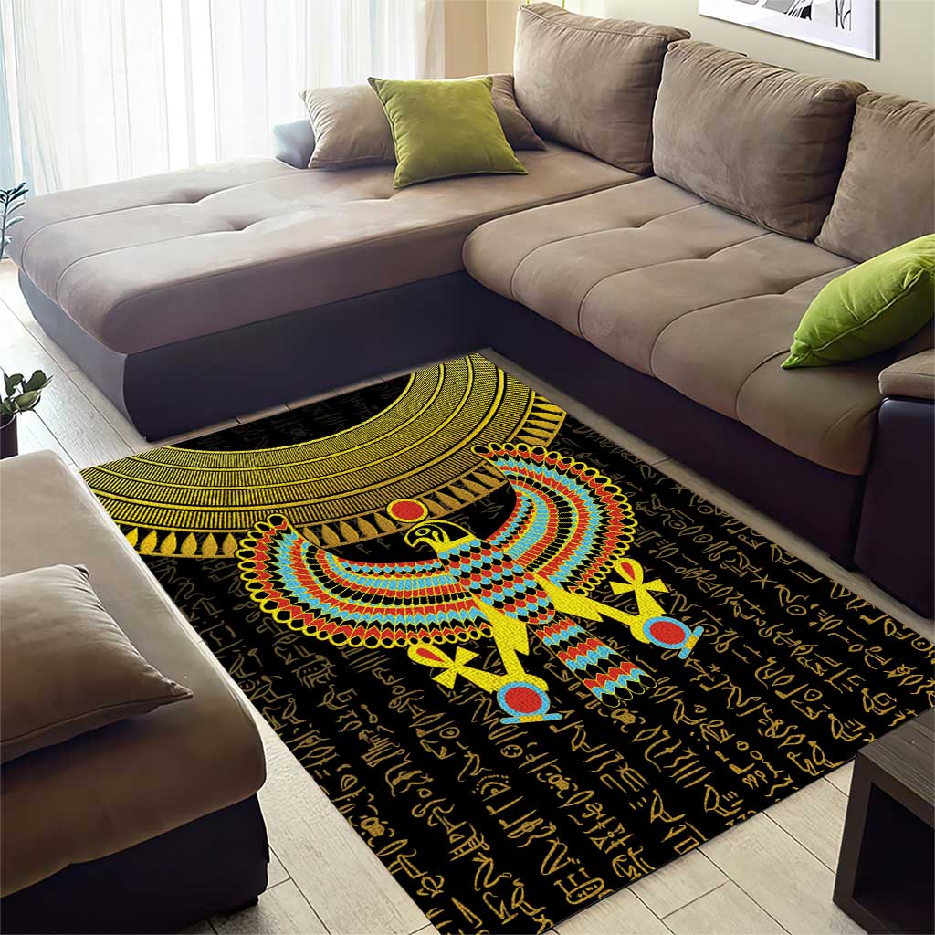 Ancient Egyptian Area Rug Symbol of Horus The Falcon God LT9