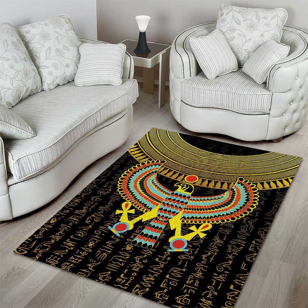 Ancient Egyptian Area Rug Symbol of Horus The Falcon God LT9