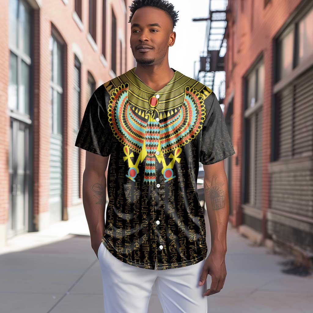 Ancient Egyptian Baseball Jersey Symbol of Horus The Falcon God LT9