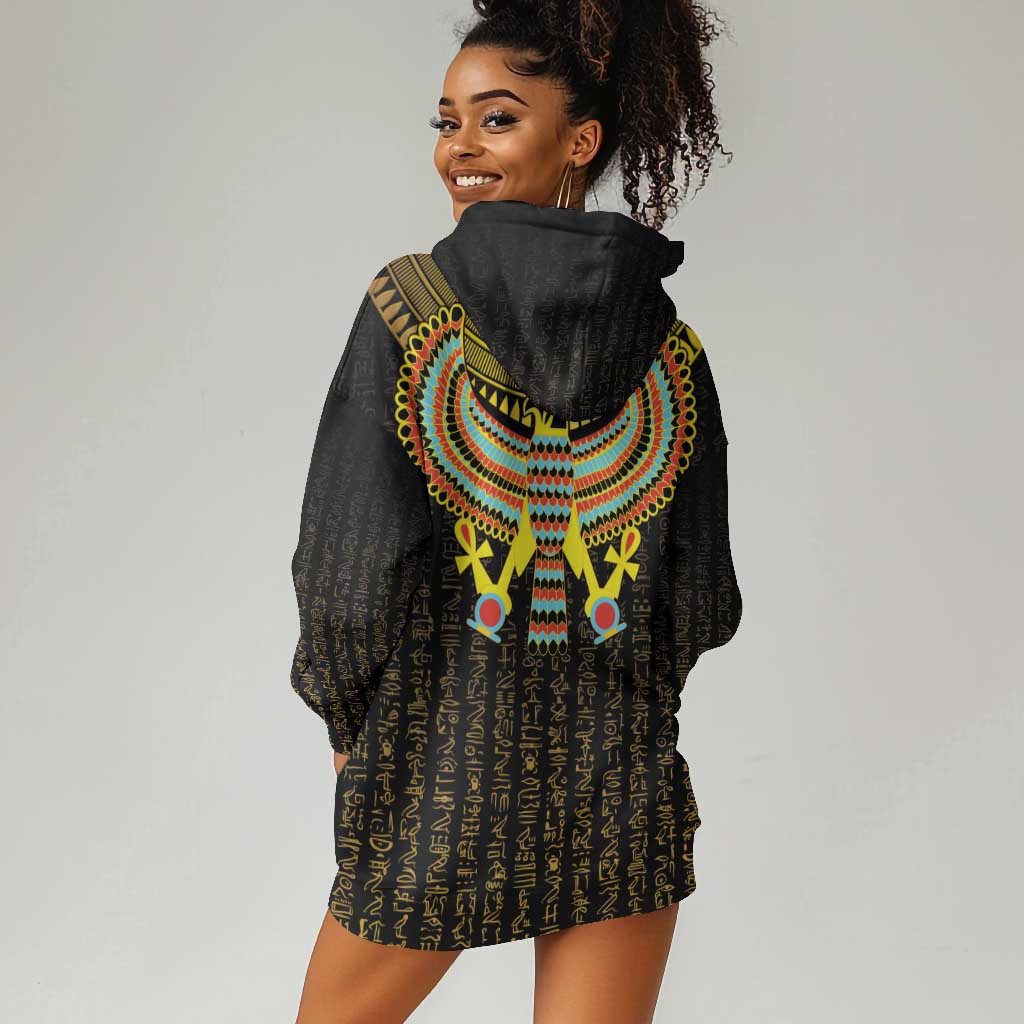 Ancient Egyptian Hoodie Dress Symbol of Horus The Falcon God LT9