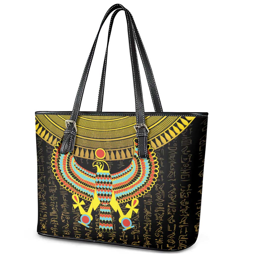 Ancient Egyptian Leather Tote Bag Symbol of Horus The Falcon God LT9