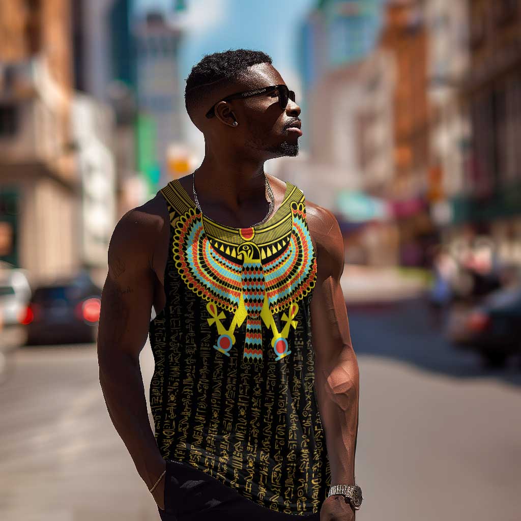 Ancient Egyptian Men Tank Top Symbol of Horus The Falcon God LT9