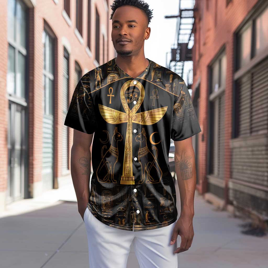 Ankh with Eye of Horus Baseball Jersey Ancient Egypt Culture LT9
