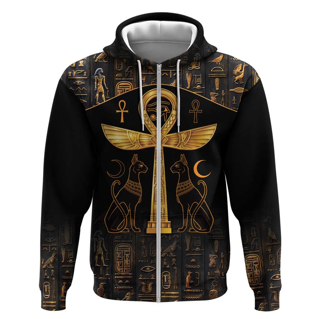 Ankh with Eye of Horus Hoodie Ancient Egypt Culture LT9