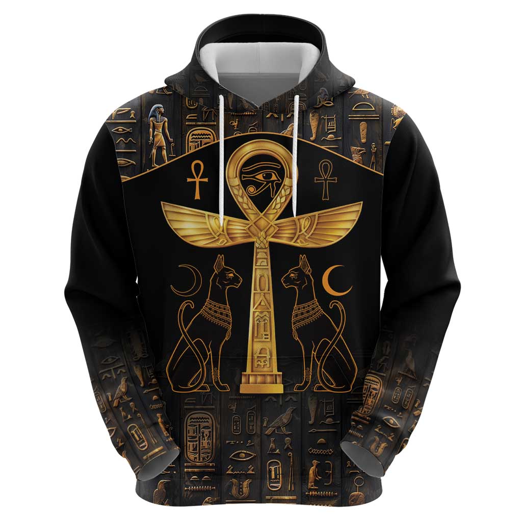 Ankh with Eye of Horus Hoodie Ancient Egypt Culture LT9