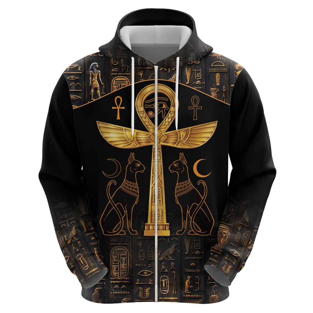 Ankh with Eye of Horus Hoodie Ancient Egypt Culture LT9