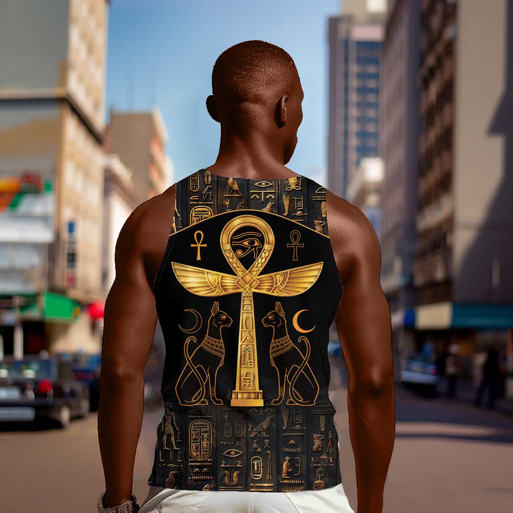 Ankh with Eye of Horus Men Tank Top Ancient Egypt Culture LT9