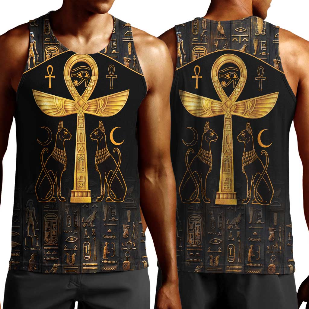 Ankh with Eye of Horus Men Tank Top Ancient Egypt Culture LT9
