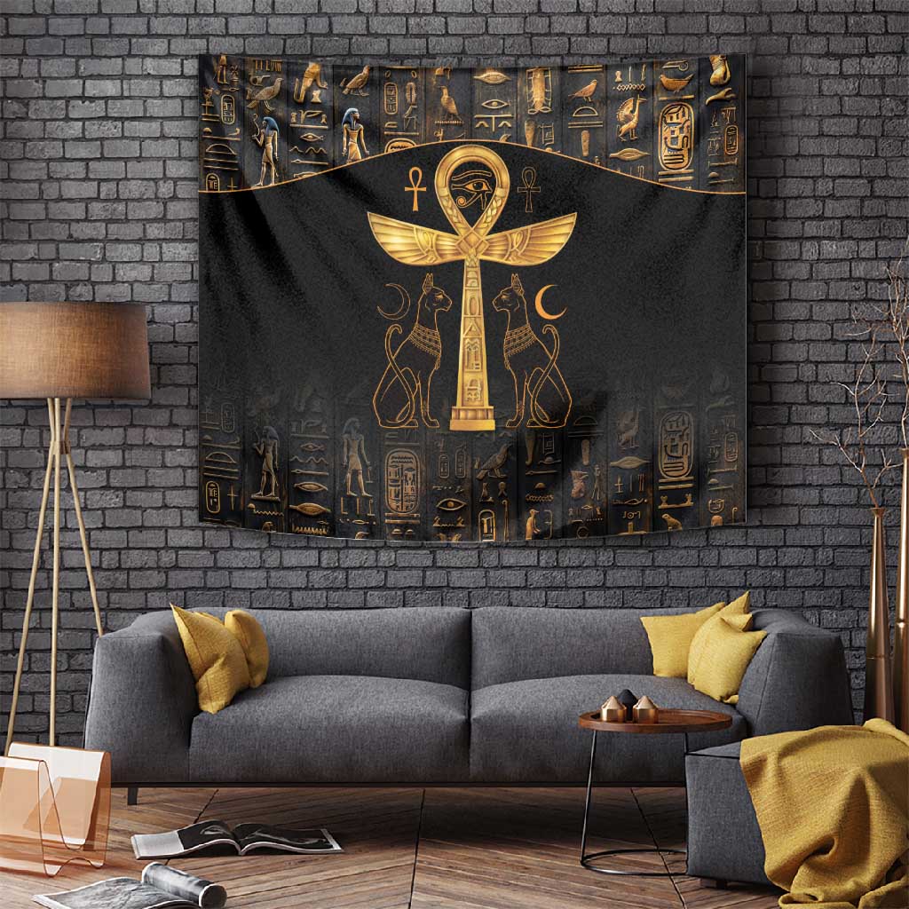 Ankh with Eye of Horus Tapestry Ancient Egypt Culture LT9
